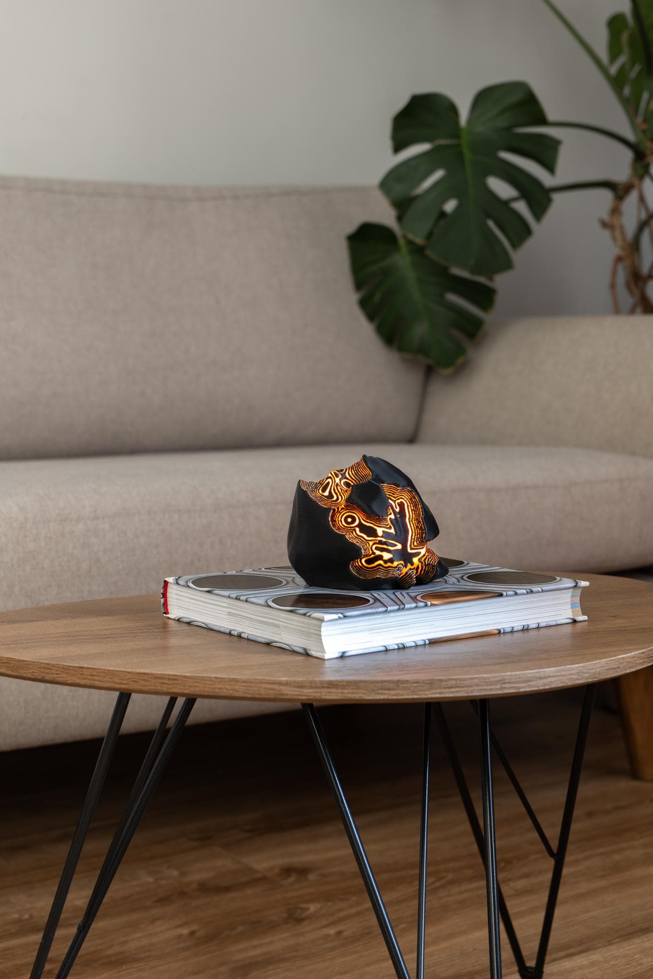 O12-S FIRE SCULPTED MINI LAMP - View 4