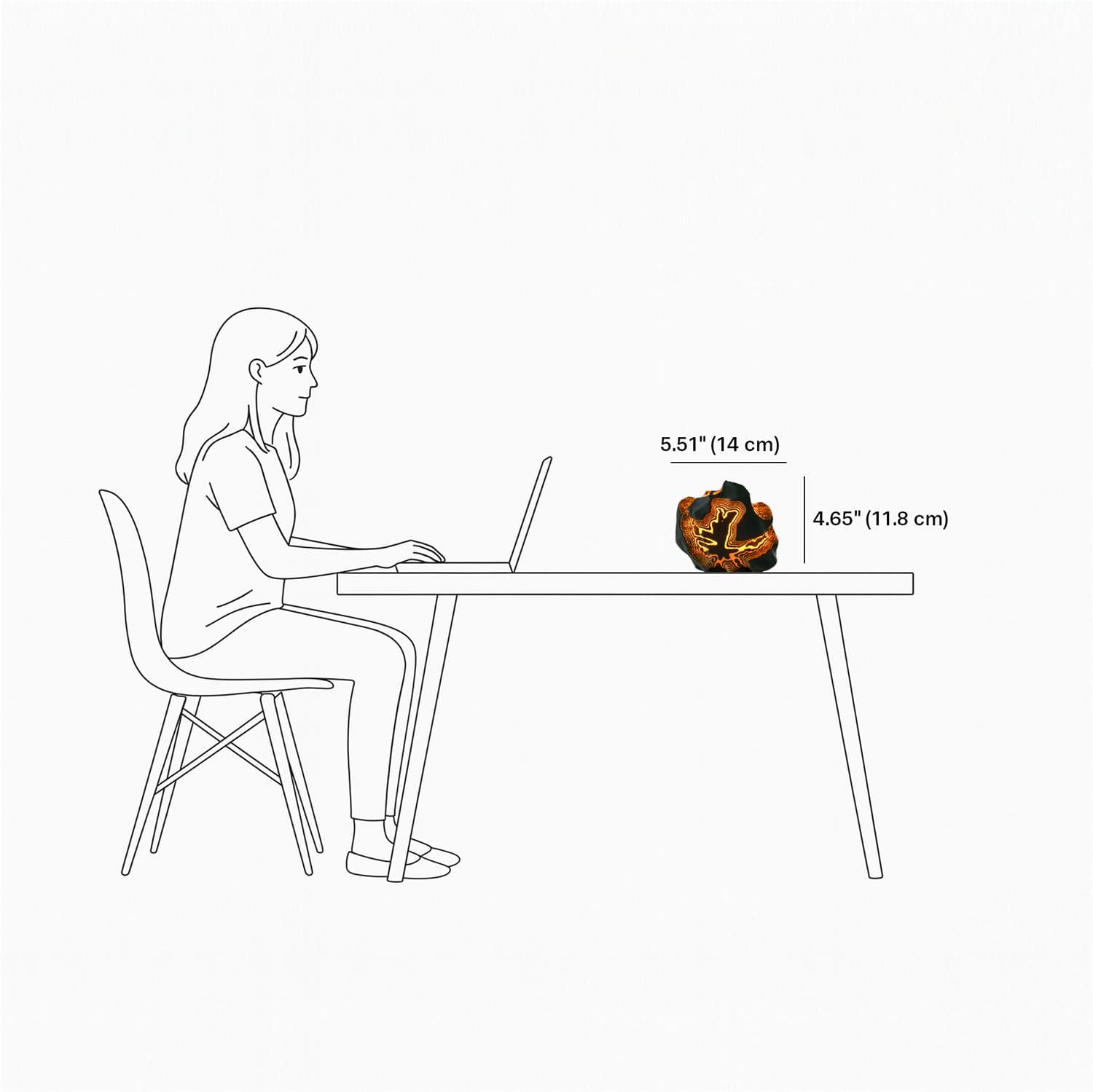 O12-S FIRE SCULPTED MINI LAMP - View 10